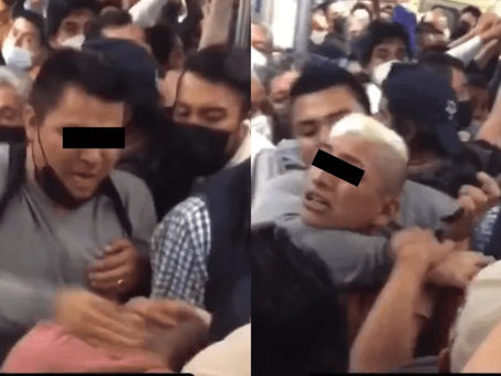 Usuarios del Metro agarran a zapes a ratero y frustran robo en pleno trayecto