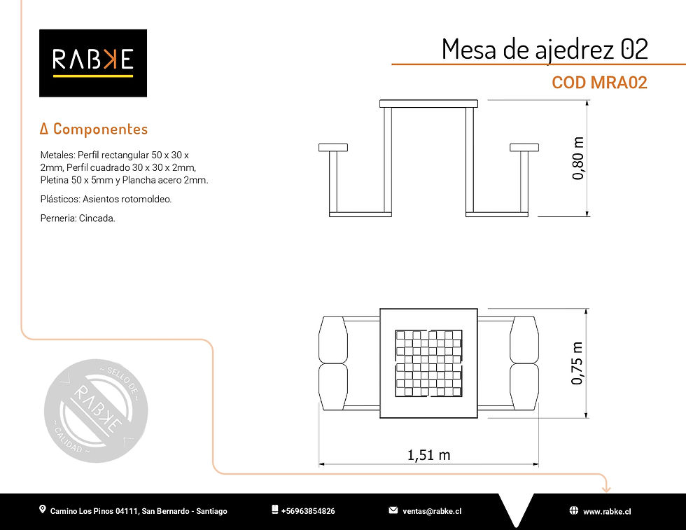 Miniatura: MRA02 - Mesa de ajedrez 02