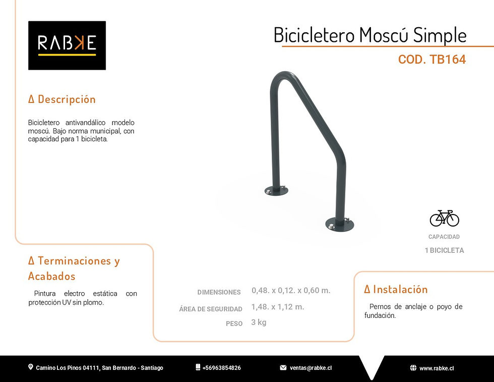 Miniatura: TB165 - Bicicletero Moscú Simple