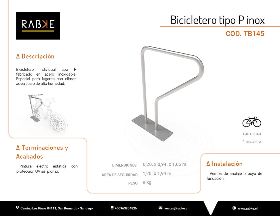 Miniatura: TB145 - Bicicletero tipo P