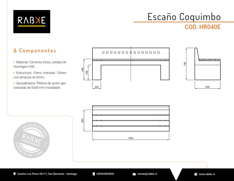 Miniatura: Escaño Coquimbo HR040E