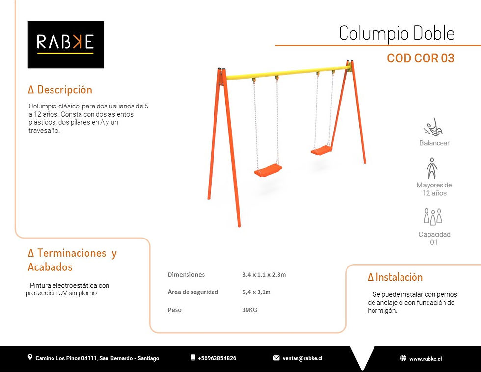 Miniatura: COR03 - Columpio Doble Simple