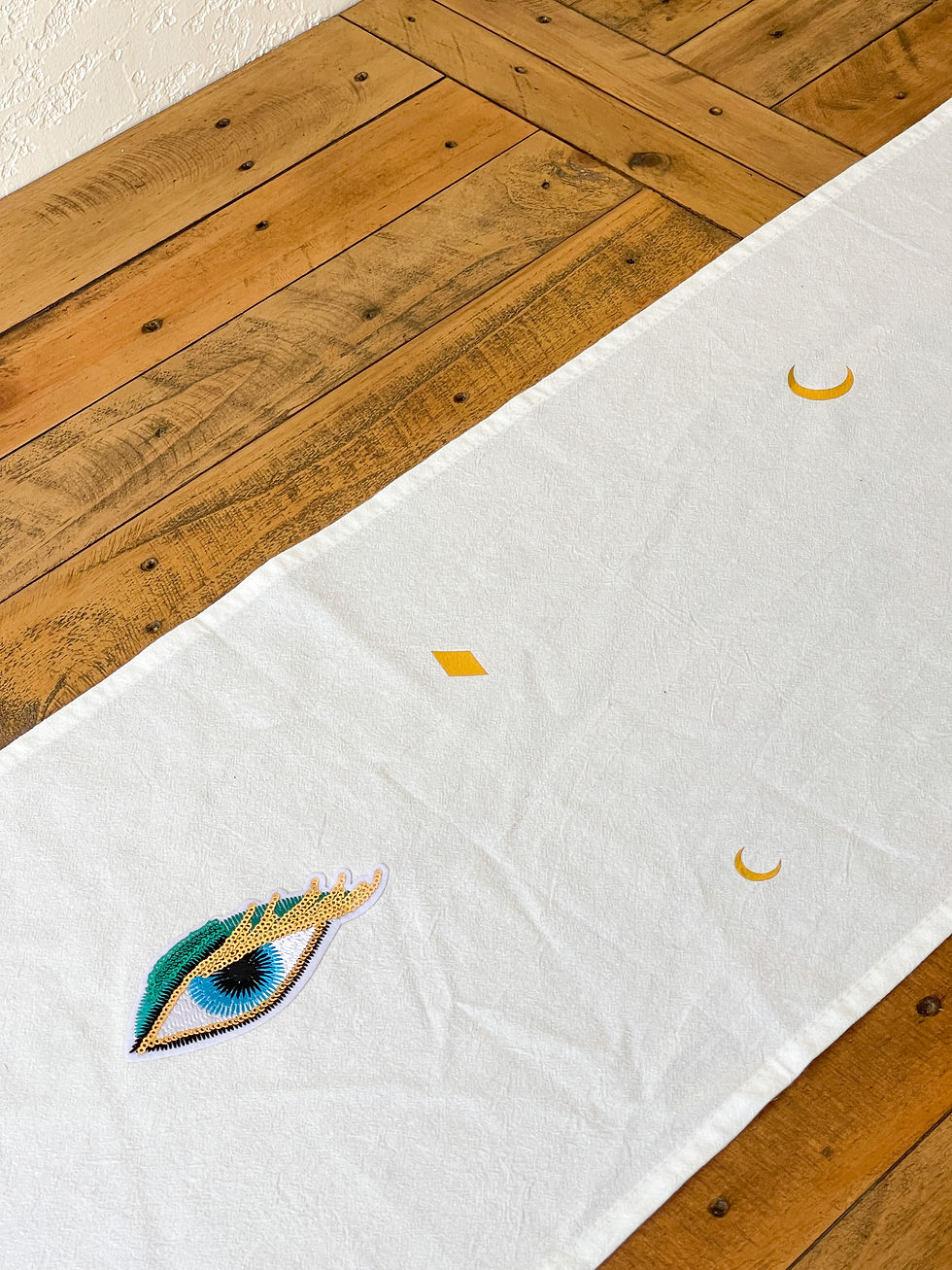 Thumbnail: Boho-chic Sequin Eye Runner with Gold Accent