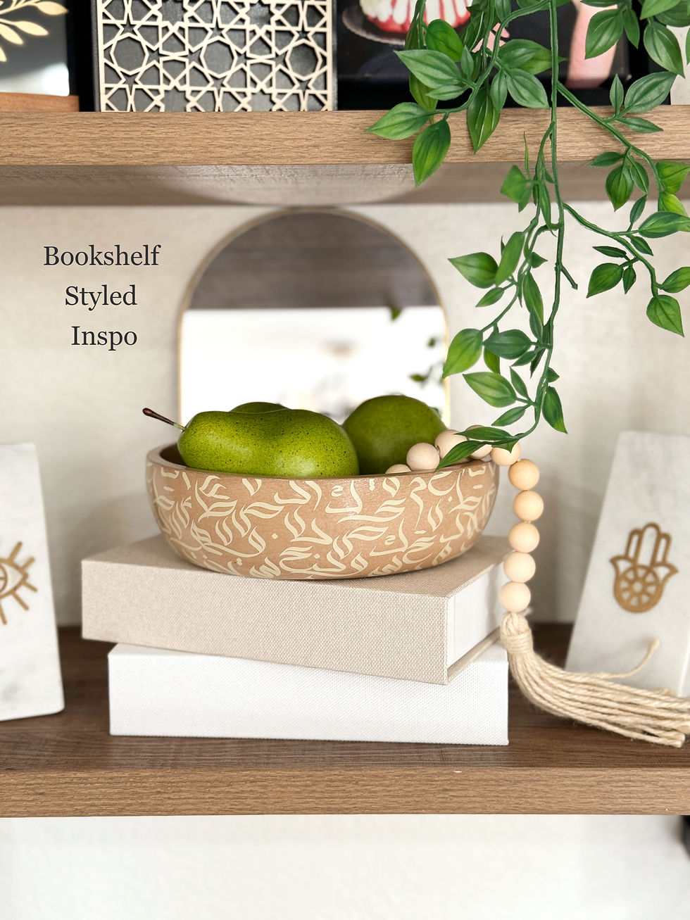 Thumbnail: Amber Arabic Calligraphy Cement Bowl