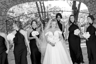 bridesmaids at the chateau noland in san luis obispo, ca
