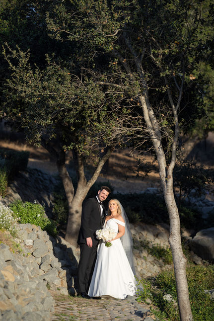 Bride and groom portraits at the chateau noland located in san luis obispo, ca
