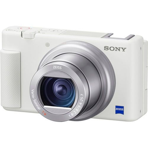 מצלמת וולוגים קומפקטית Sony ZV-1 איכותית בצבע לבן יוקרתי