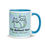 Thumbnail: TLC Mug with Color Inside Blue and Green Swirl