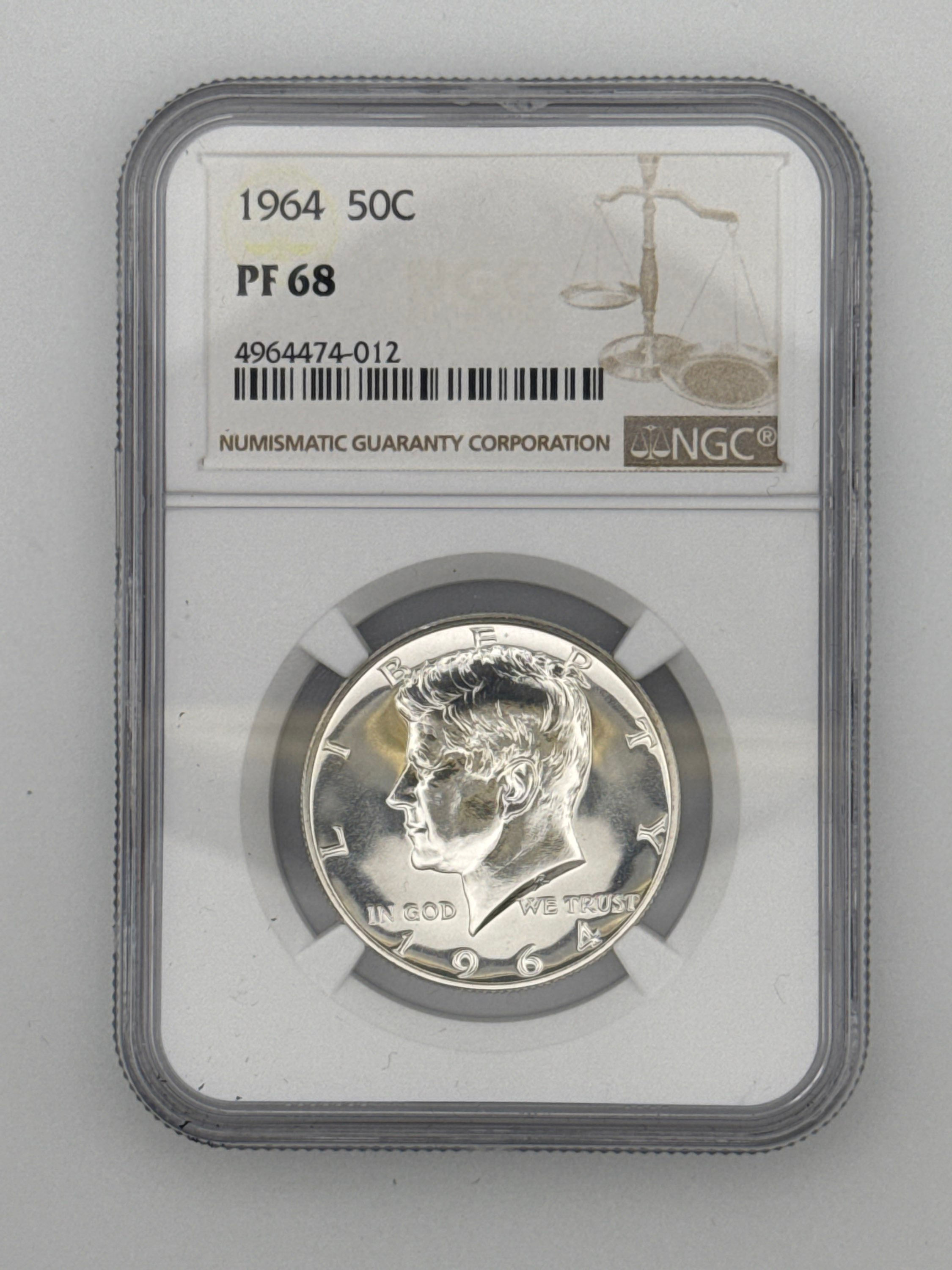 1964 - PF 68 - Kennedy Half Dollar 