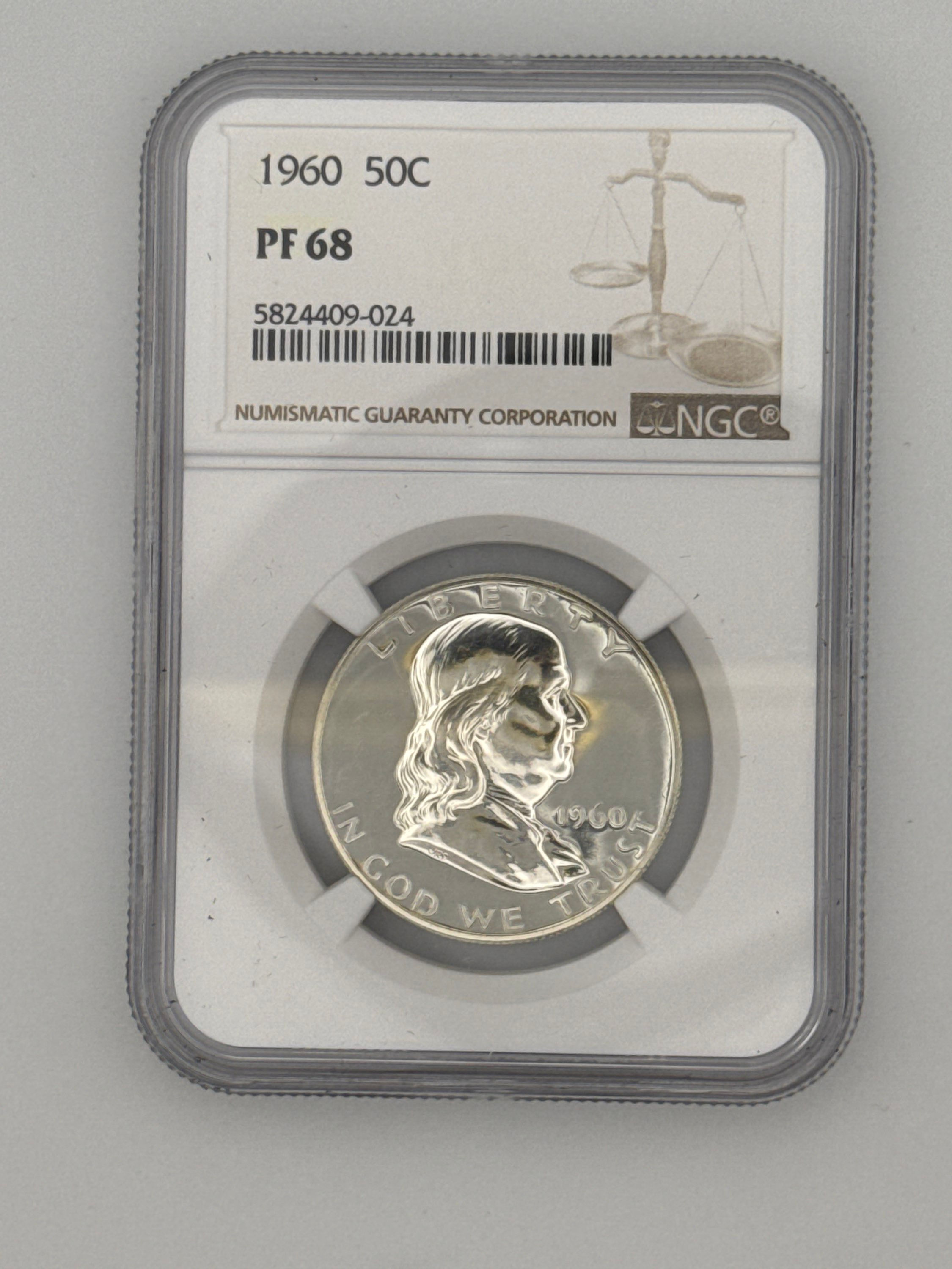 1960 - PF 68 - Franklin Half Dollar