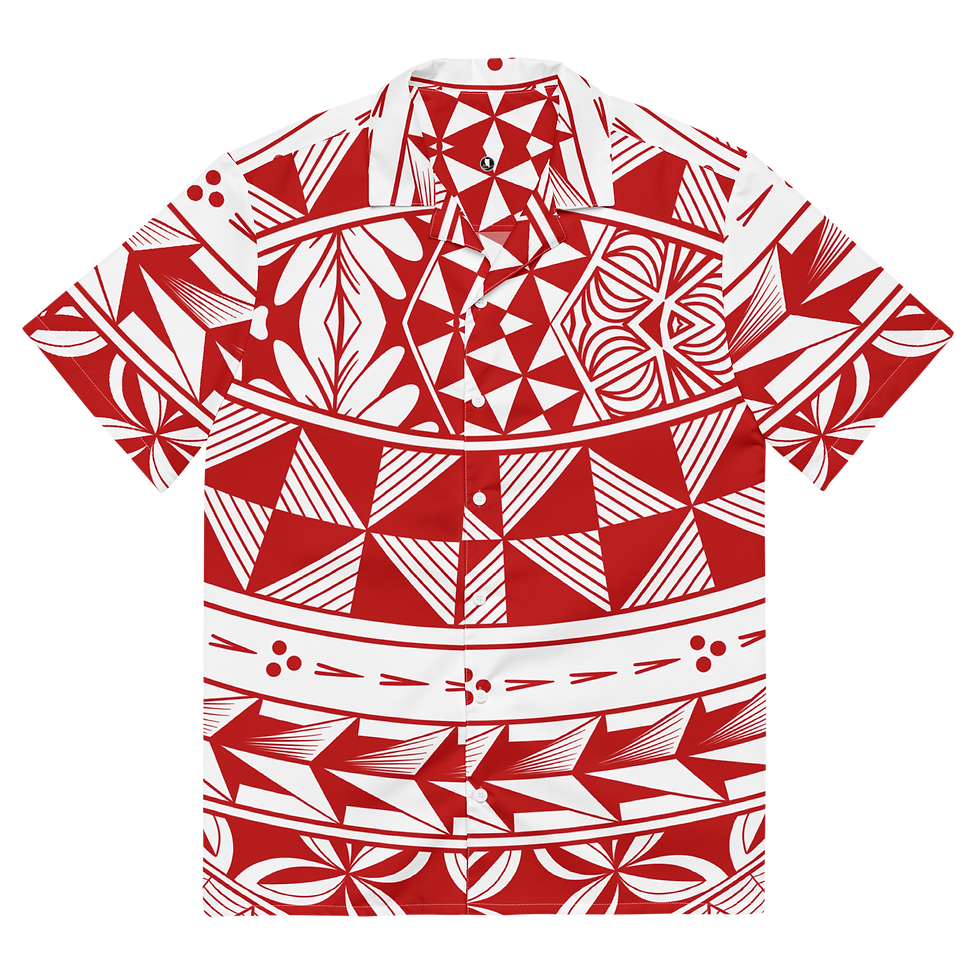 Va'a Beyond Button Shirt Tonga Red