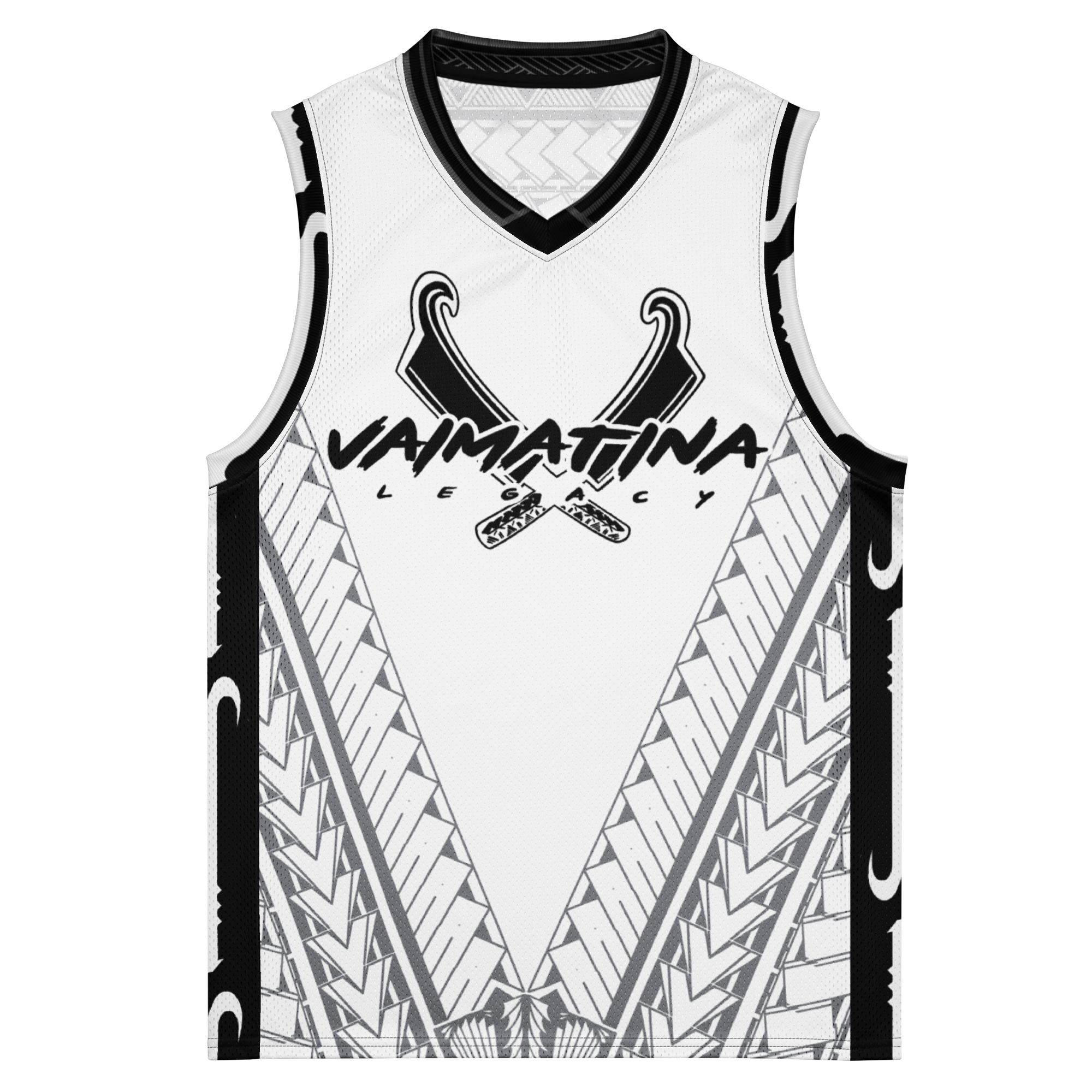 Vaimatina White & Black Basketball Jersey
