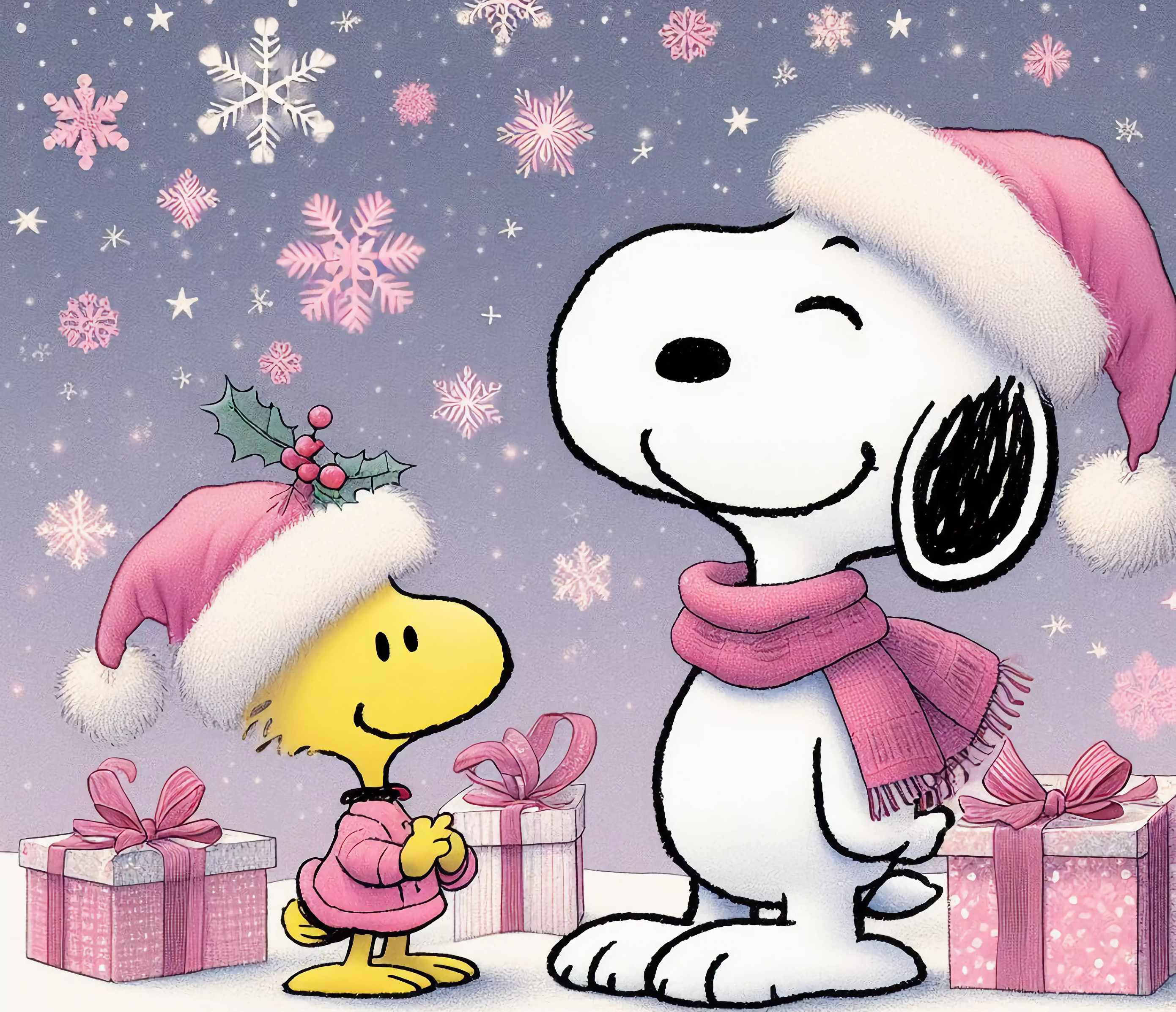 # 202  Christmas Pink Snoopy