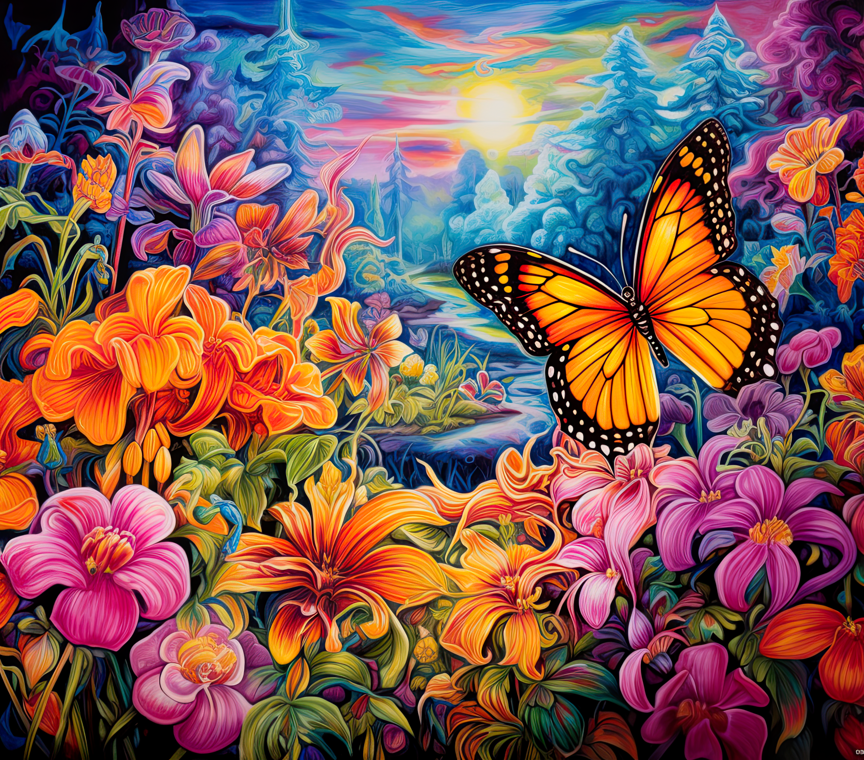 #12 Butterfly with Flowers