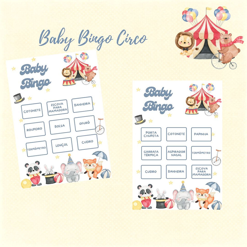 Baby Bingo Circo - 100 cartelas