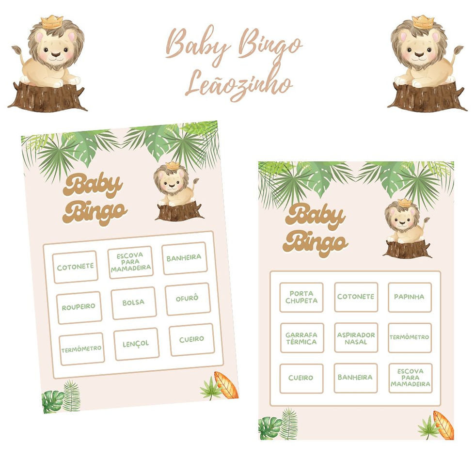 Baby Bingo Leãozinho - 100 cartelas