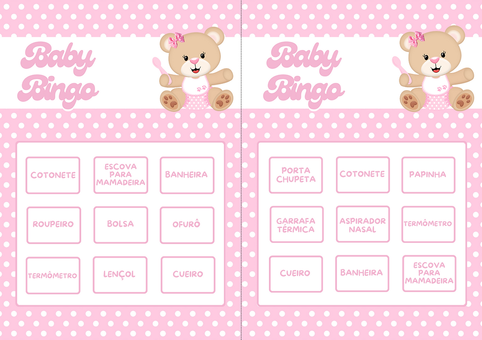 Miniatura: Baby Bingo Ursinha Baby Poá - 100 cartelas