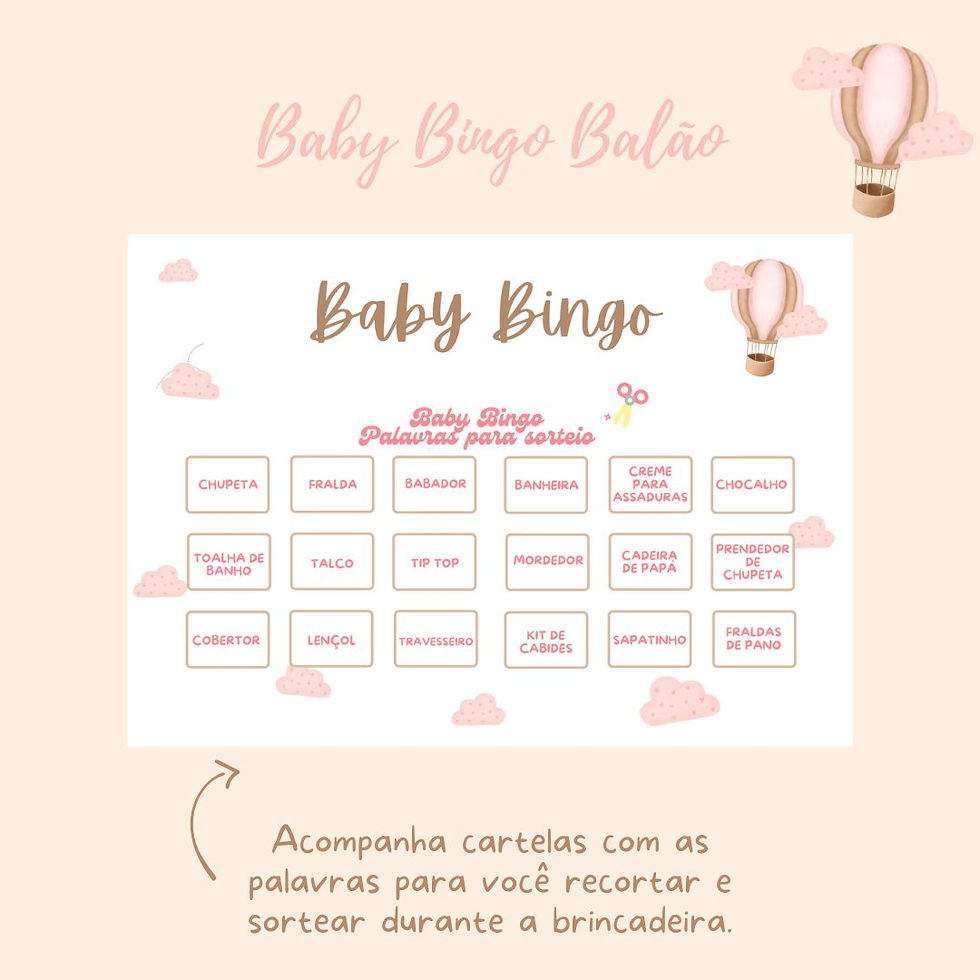 Miniatura: Baby Bingo Balão - 100 cartelas
