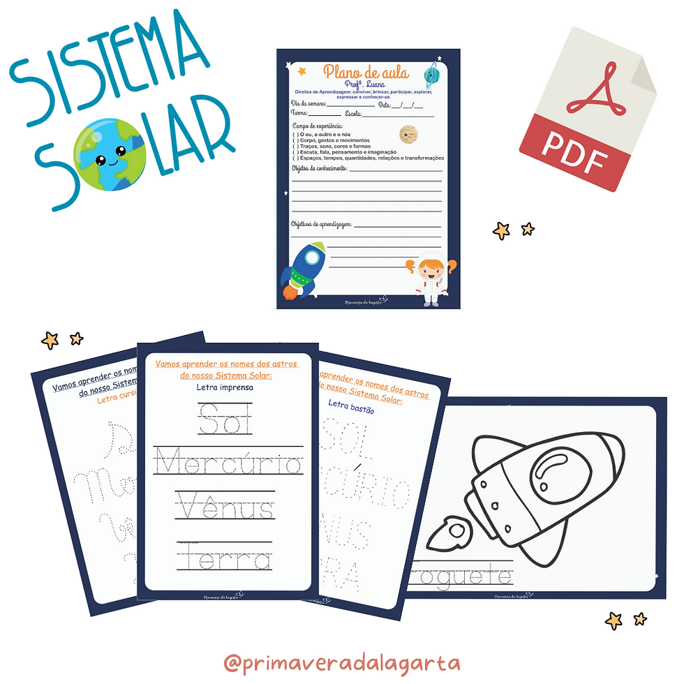 Miniatura: Caderno de atividades Sistema Solar (Arquivo digital PDF)