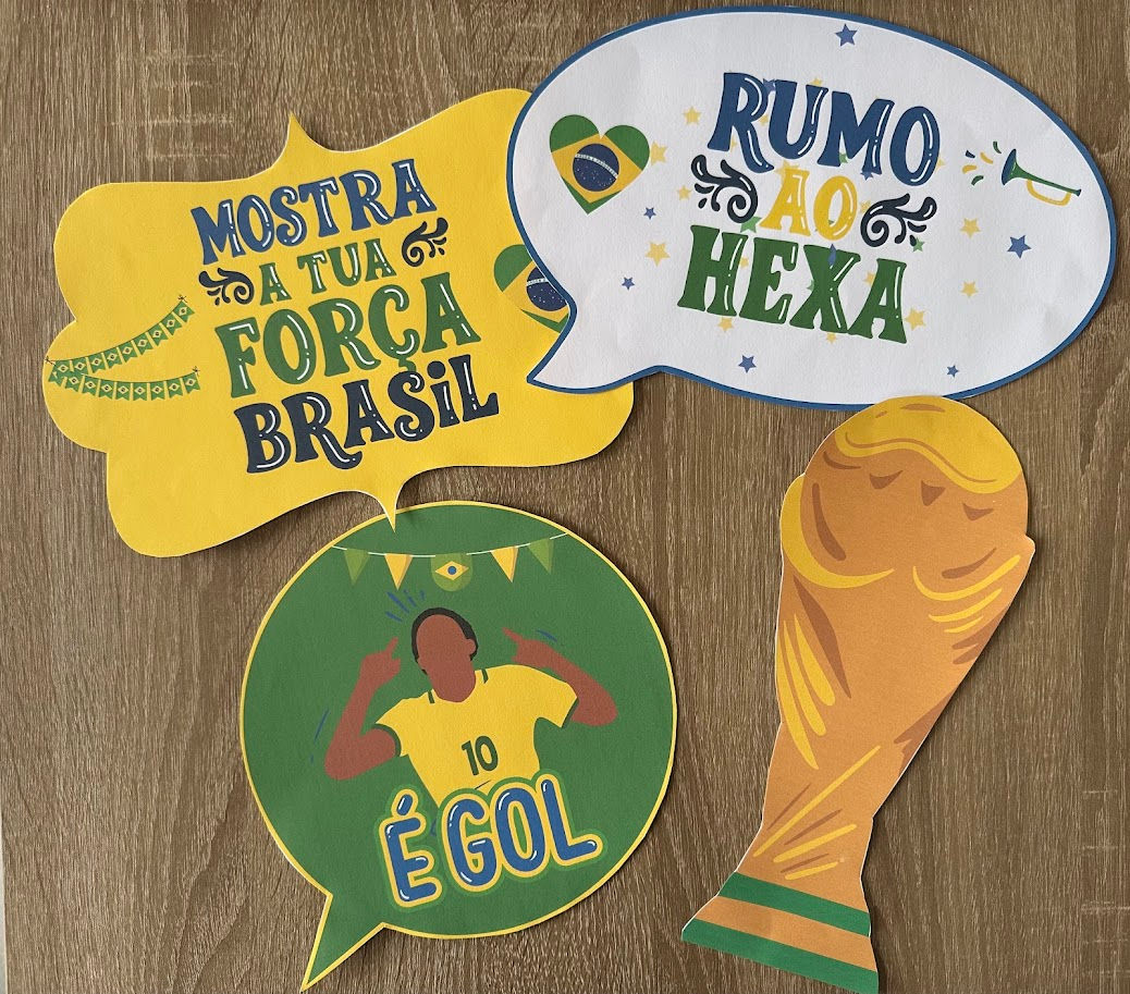 Copa do mundo 2026: bandeirolas e plaquinhas divertidas para fotos (PDF)