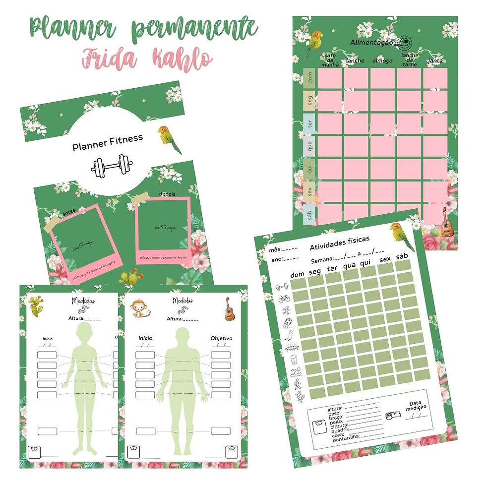 Miniatura: Planner Pessoal Permanente Frida Kahlo (Arquivo digital PDF)