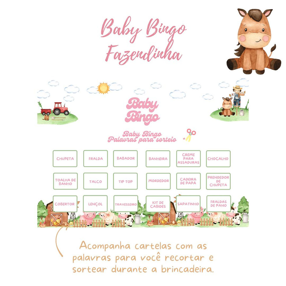Miniatura: Baby Bingo Fazendinha - 100 cartelas