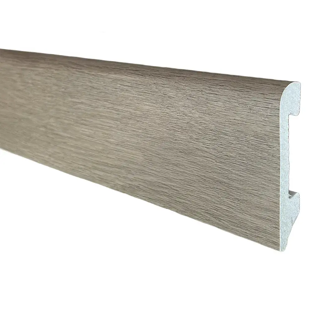 Zócalo Resistente al Agua Top Round Gris Horizonte 14mm x 75mm x 2400mm