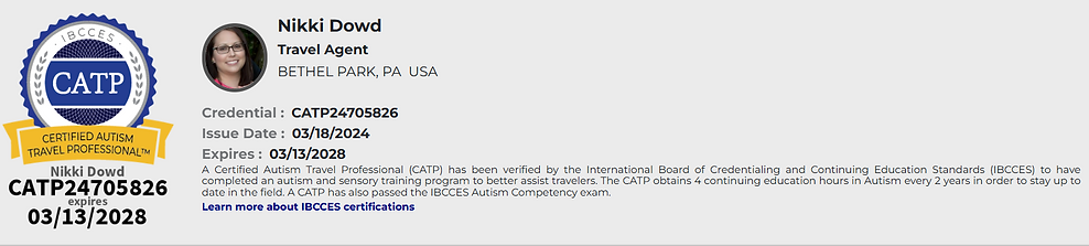 Certified Autism Travel Professional Badge