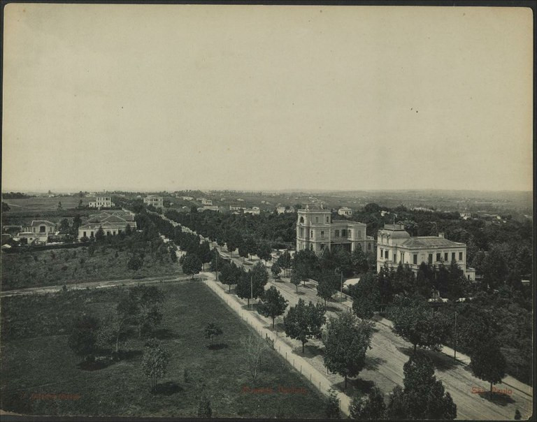 Avenida Paulista em 1902, retratada por Gaensly, Guilherme, 1843-1928 - Acervo/Biblioteca Nacional