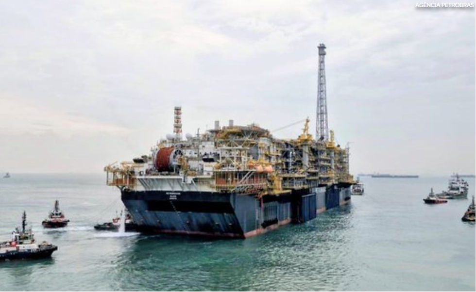P-80, plataforma da Petrobras recém-chegada: presença estatal no setor cresce no mundo há 20 anos - Foto (Crédito: Agência Petrobras)