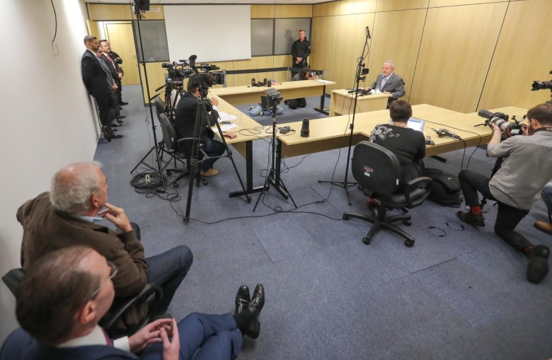 Ricardo Stuckert Lula durante entrevista para o El País e para Folha de S. Paulo