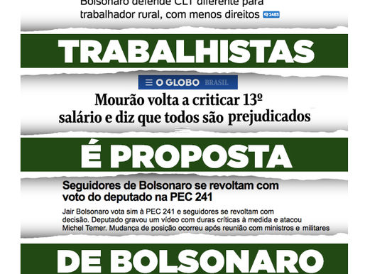 Bolsonaro não diz como vai gerar emprego, mas quer tirar descanso, 13º e dignidade do trabalhador