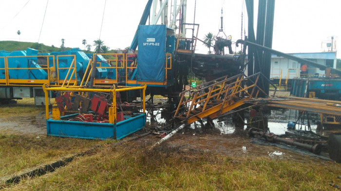 Reprodução CUT Imagem do local de trabalho após o acidente fatal que vitimou um jovem trabalhador da PetroRecôncavo