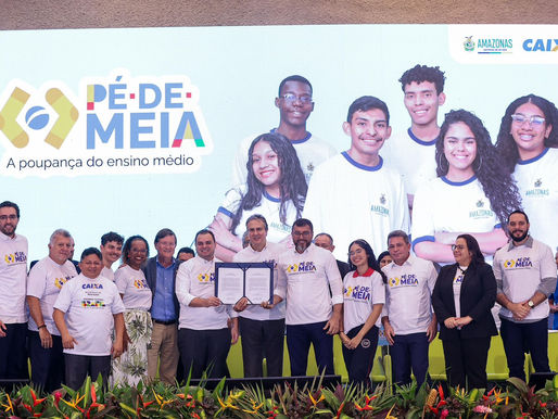 Presidente da Aleam, Roberto Cidade participa do evento de lançamento do programa Pé-de-Meia no Amazonas