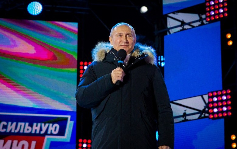 Putin obteve o apoio de 56,1 milhões de cidadãos, superando em 10,5 milhões os votos recebidos em 2012 (45,6 milhões)