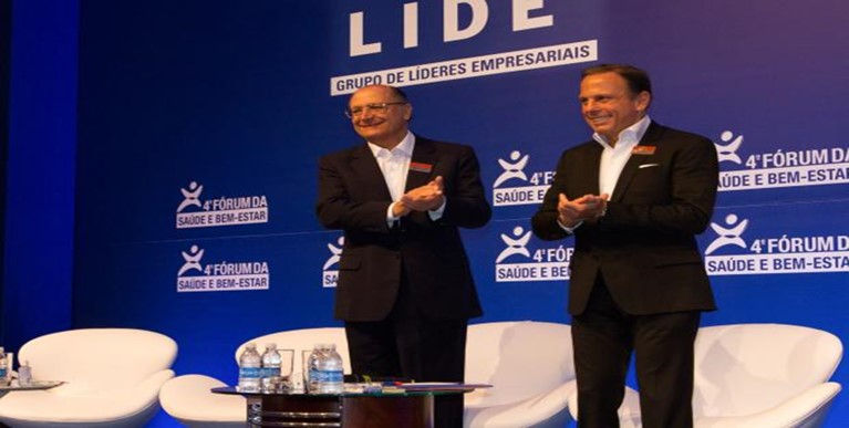 Governador de São Paulo Geraldo Alckmin (PSDB) e empresário João Dória Jr