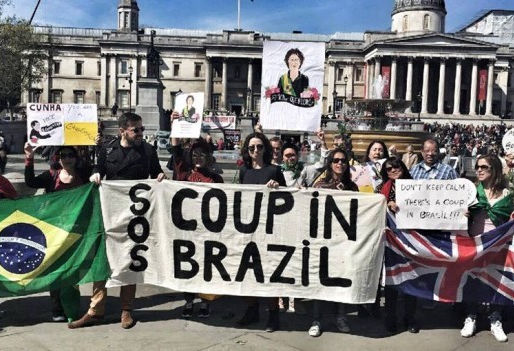 No exterior, brasileiros também participam de dia contra o golpe