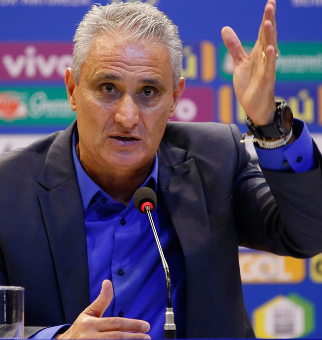 O técnico da seleção brasileira, Tite, anuncia os jogadores convocados para disputar a Copa América - Fernando Frazão/Agência Brasil