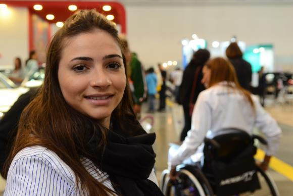 A ex-ginasta olímpica Lais Souza participa da Feira Internacional de Tecnologias em Reabilitação, Inclusão e Acessibilidade, no São Paulo Expo Rovena Rosa/Agência Brasil