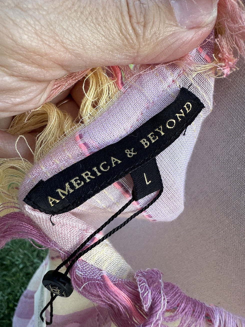 Thumbnail: America & Beyond Maxi Dress Boho one of a kind Lindsay Dress L Peach color