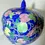 Thumbnail: Vtg Chinese-Style Ginger Jar with Gourd & Floral Motif Cobalt Blue Ceramic Lid
