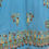 Thumbnail: VTG 80's Egyptian Kaftan Dress Hand Painted  Sequin Beaded Nefertiti Turquoise