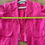 Miniatura: Vintage International Scene Womens Hot Pink Linen Zip Front Blazer Jacket Sz 10