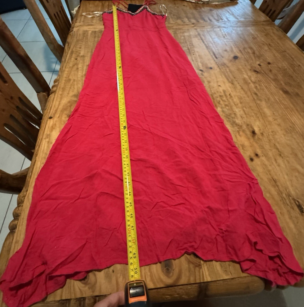 Thumbnail: Marineblu Hot Pink Sexy Island Halter Dress Medium  V-Neck Beach Vacation