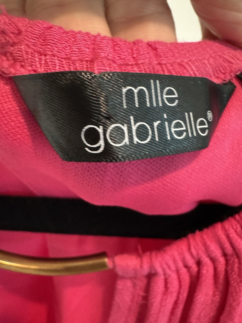 Thumbnail: Mlle Gabrielle Fuchsia Gauze High Low Maxi Summer Dress w/ Metal Accent Sz M