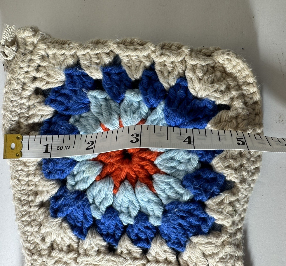 Thumbnail: Crochet Granny Square Crossbody Bag Colorful Handmade Boho Hippie Chic Lined