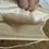 Thumbnail: Vtg Handmade Crochet Shoulder Bag with Wooden Handle & Button Natural Cotton