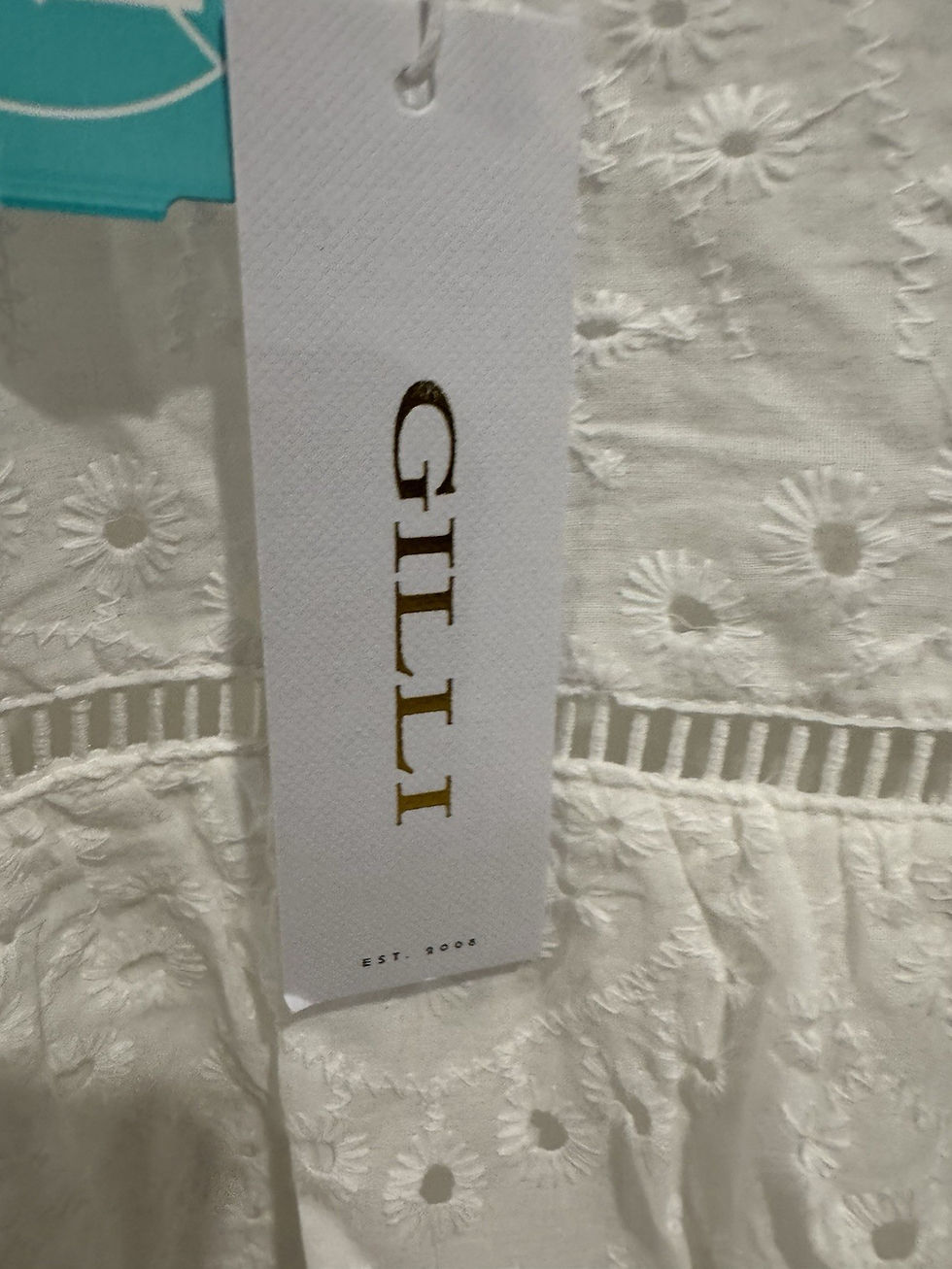 Thumbnail: NWT Gilli Women’s Plus 3X White Eyelet Embroidered Blouse Top Boho Style