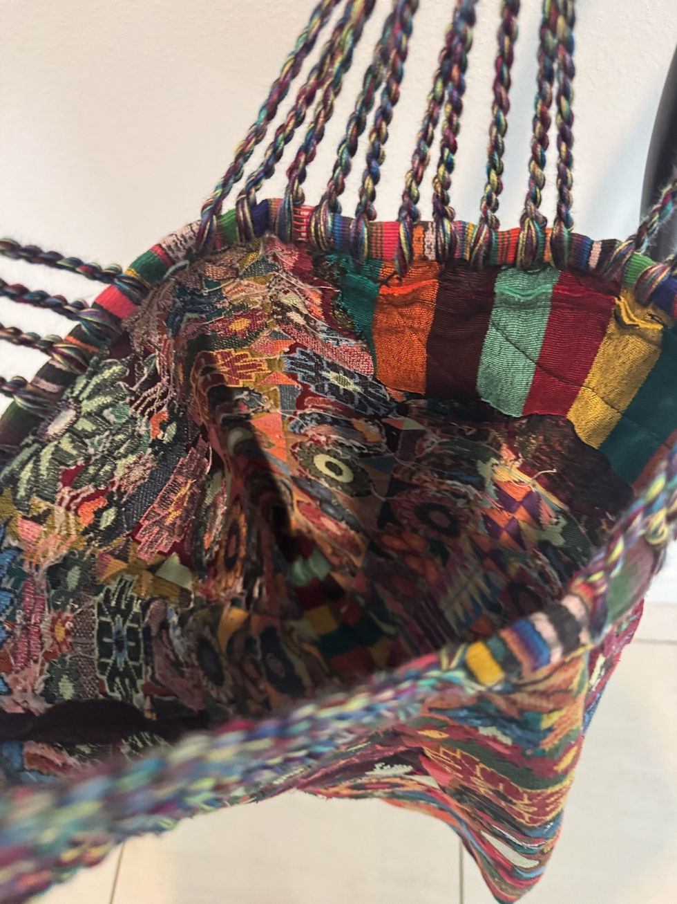 Thumbnail: NWT Guatemalan Embroidered Huipil Shoulder Bag Colorful Boho Artisan Woven 17x15