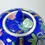 Thumbnail: Vtg Chinese-Style Ginger Jar with Gourd & Floral Motif Cobalt Blue Ceramic Lid
